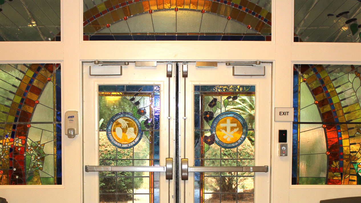stained glass wall